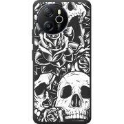 Чорний чохол BoxFace Blackview Oscal Tiger 12 Skull and Roses