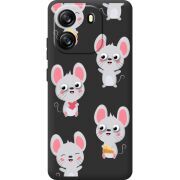 Прозорий чохол BoxFace Blackview Oscal Flat 1C с 3D-глазками Mouse