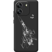 Чорний чохол BoxFace Blackview Oscal Flat 1C Військовий літак