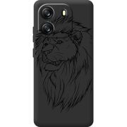 Чорний чохол BoxFace Blackview Oscal Flat 1C Lion