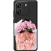 Прозорий чохол BoxFace Blackview Wave 6C Девушка с Пионами