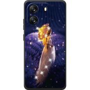 Чохол зі стразами Blackview Wave 6C Girl with Umbrella