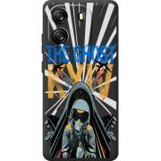 Чорний чохол BoxFace Blackview Wave 6C Привид Києва в дії