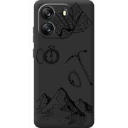 Чорний чохол BoxFace Blackview Wave 6C Mountains