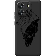 Чорний чохол BoxFace Blackview Wave 6C Wolf and Raven