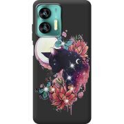 Чехол со стразами Oukitel C35 Cat in Flowers