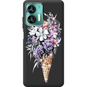 Чехол со стразами Oukitel C35 Ice Cream Flowers