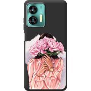 Прозрачный чехол BoxFace Oukitel C35 Девушка с Пионами