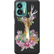 Чехол со стразами Oukitel C36 Deer with flowers