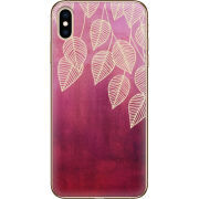 Чехол Uprint Apple iPhone XS Max Gold Leaves