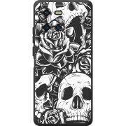 Чорний чохол BoxFace Oukitel WP50 Skull and Roses
