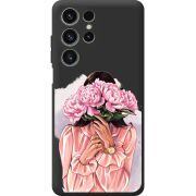 Прозорий чохол BoxFace Oukitel C1 Девушка с Пионами