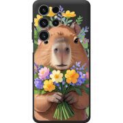 Прозорий чохол BoxFace Oukitel C1 Pro Капибара з квітами