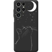 Чорний чохол BoxFace Oukitel C1 Pro Місячний кіт