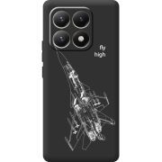 Чорний чохол BoxFace Xiaomi 15T Військовий літак
