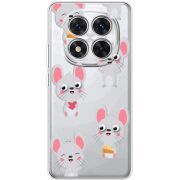 Прозорий чохол BoxFace Xiaomi Redmi Note 15 Pro Plus с 3D-глазками Mouse