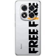 Прозорий чохол BoxFace Xiaomi Redmi Note 15 Pro Plus Free Fire Black Logo