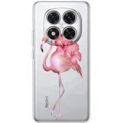 Прозорий чохол BoxFace Xiaomi Redmi Note 15 Pro Plus Floral Flamingo