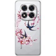 Чохол зі стразами Xiaomi Redmi Note 15 Pro 5G Swallows and Bloom