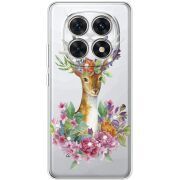 Чохол зі стразами Xiaomi Redmi Note 15 5G Deer with flowers