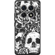 Чорний чохол BoxFace Xiaomi Redmi Note 15 5G Skull and Roses