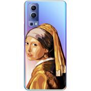 Прозрачный чехол BoxFace Vivo Y72 5G Девушка с жемчужной серёжкой