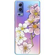 Прозрачный чехол BoxFace Vivo Y72 5G Cherry Blossom