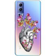 Чехол со стразами Vivo Y72 5G Heart