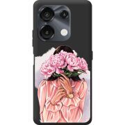 Прозрачный чехол BoxFace Umidigi G9 5G Девушка с Пионами