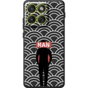 Чорний чохол BoxFace Moto Edge 70 Man Pattern