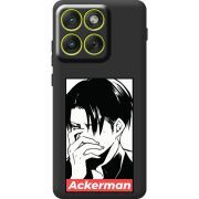 Чорний чохол BoxFace Moto Edge 70 Attack On Titan - Ackerman