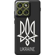 Чорний чохол BoxFace Moto Edge 70 Тризуб монограмма ukraine