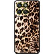 Чорний чохол BoxFace Moto Edge 70 Леопардовий