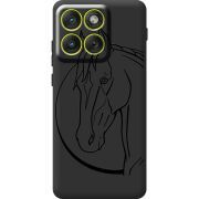 Чорний чохол BoxFace Moto Edge 70 Horse