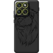 Чорний чохол BoxFace Moto Edge 70 Lion