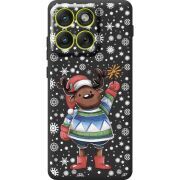 Прозорий чохол BoxFace Moto Edge 70 Christmas Deer with Snow