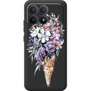 Чохол зі стразами Poco F8 Pro Ice Cream Flowers