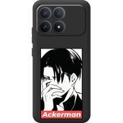 Чорний чохол BoxFace Poco F8 Pro Attack On Titan - Ackerman