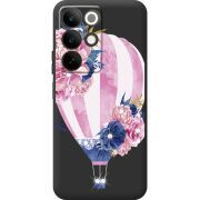 Чохол зі стразами Realme C85 Pink Air Baloon