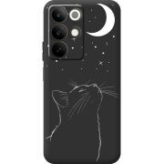 Чорний чохол BoxFace Realme C85 Місячний кіт