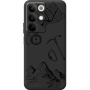 Чорний чохол BoxFace Realme C85 Mountains