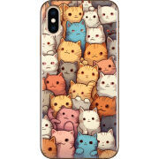 Чехол Uprint Apple iPhone XS Котики муркотики