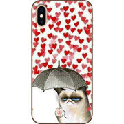 Чехол Uprint Apple iPhone XS Raining Hearts