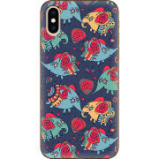 Чехол Uprint Apple iPhone XS Flying Elephants
