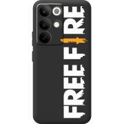 Чорний чохол BoxFace Realme C85 Pro Free Fire White Logo