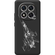 Чорний чохол BoxFace Xiaomi Redmi Note 15 Pro Військовий літак