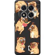 Прозорий чохол BoxFace Poco M8 Pro с 3D-глазками Pug