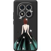 Чохол зі стразами Poco M8 Pro Girl in the green dress