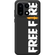 Чорний чохол BoxFace OnePlus 15 Free Fire White Logo