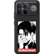 Чорний чохол BoxFace Poco F8 Pro Ultra Attack On Titan - Ackerman